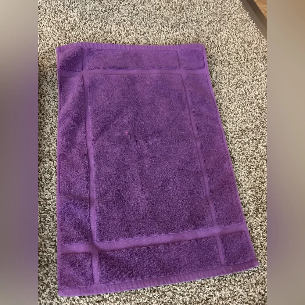 Ample Decor Purple Geometric Bath Rug Set of 3